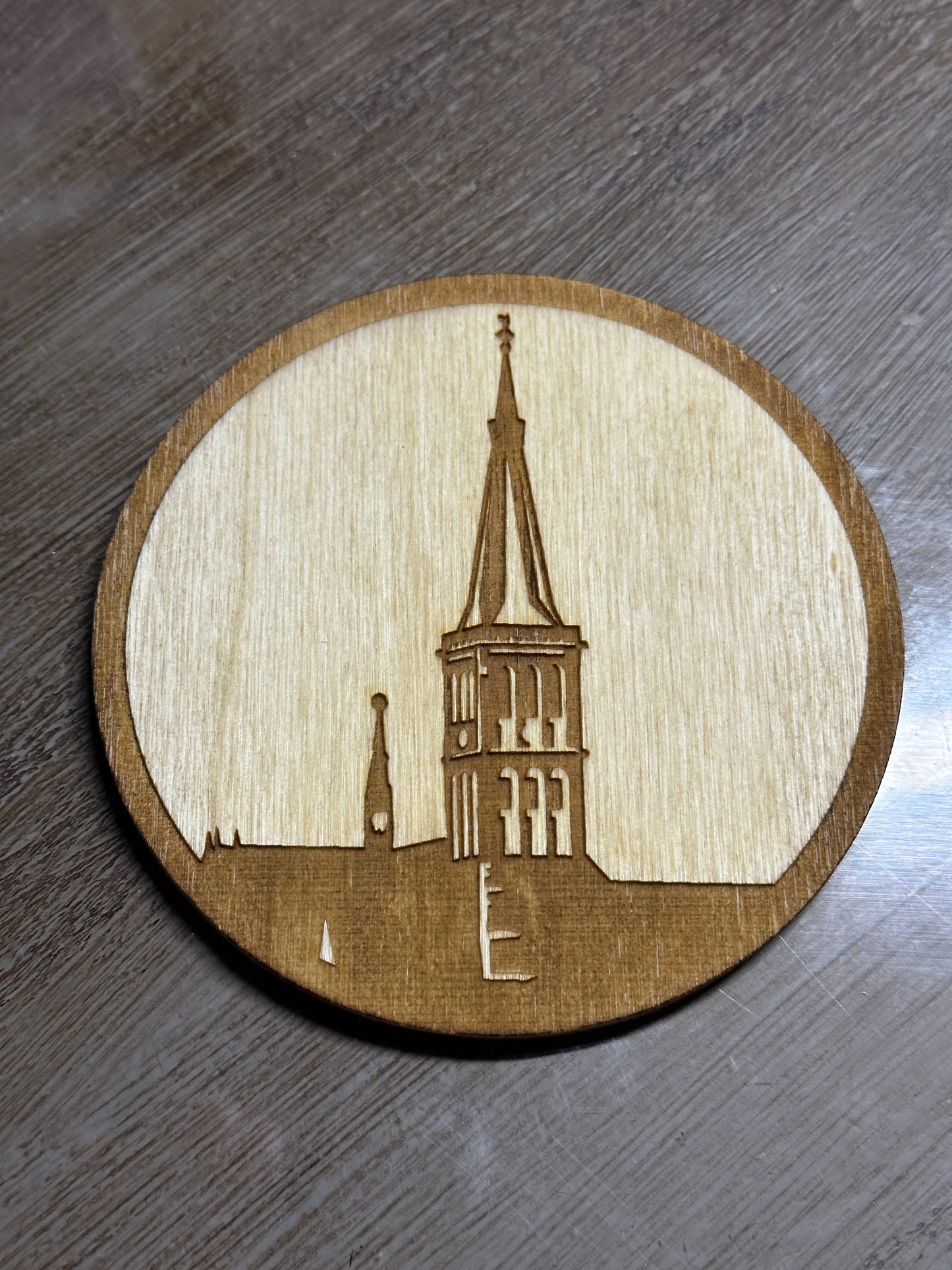 Untersetzer mit Dülkener Motiv: Kirche